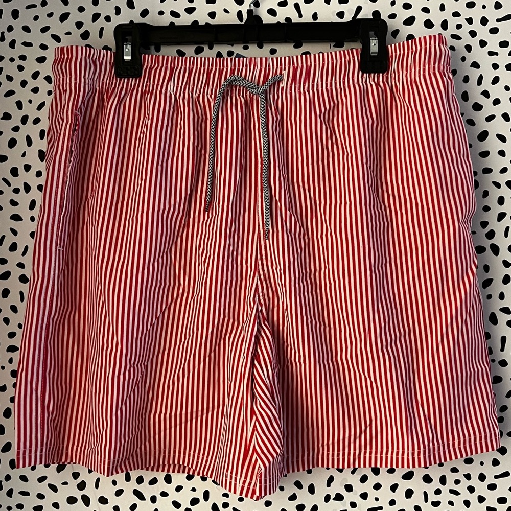 Mens Striped Swim Trunks with Mesh Lining - NWT - SIZE XL